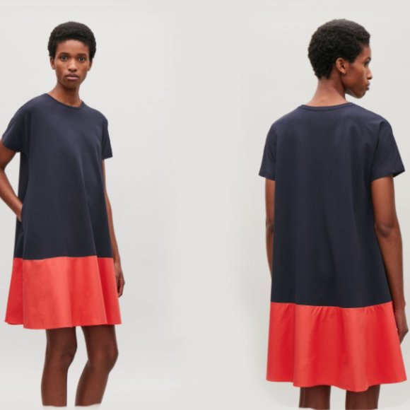 COS Contrast-Panelled Jersey Dress - Picture 2 of 12